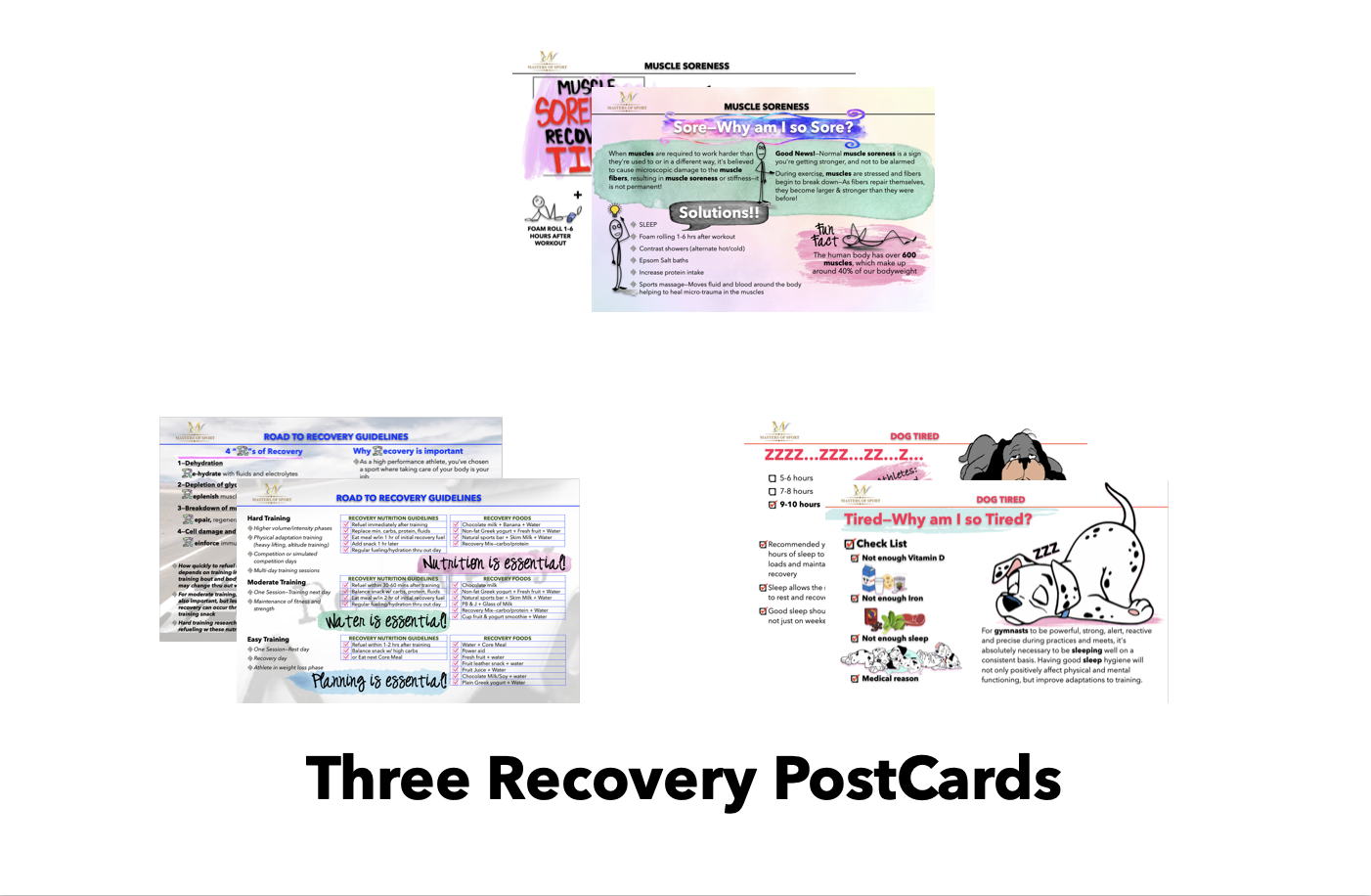 Three Recovery PostCards